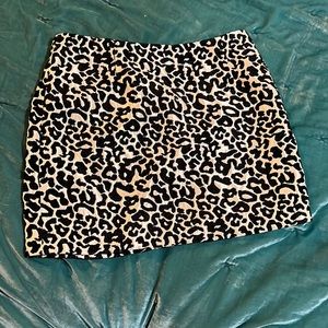Kendall and Kylie leopard print mini skirt